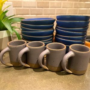 Beautiful East Fork pottery is seasonal colors Lapis and Prune.